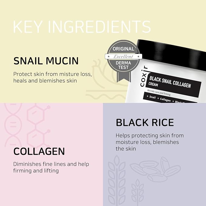 coxir - Black Snail Collagen Moisturizer Cream 10 PCS